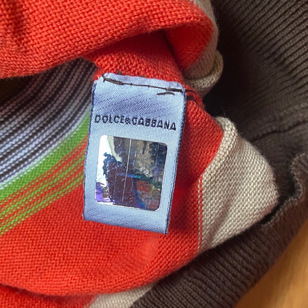 D&G Multicolor Striped Button-Up Cardigan - Picture 4 of 7